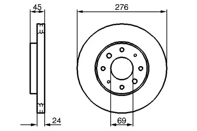 BOSCH 0 986 479 140 Fren Dıskı MR475331