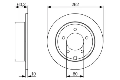 BOSCH 0 986 479 A39 Fren Diski Arka Patrıot 07> / Calıber Df4931 5105515AA