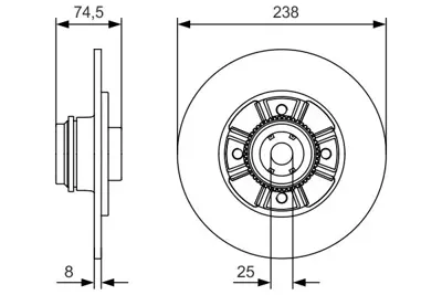 BOSCH 0 986 479 A48 Fren Diski 7700780078