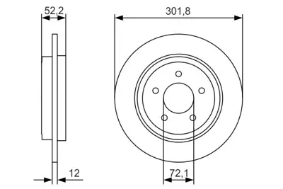 BOSCH 0 986 479 A53 Fren Dıskı 5U2J2C502AA