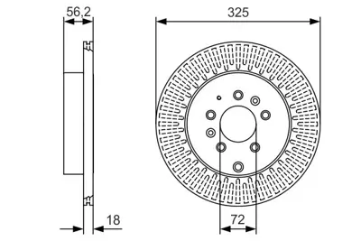 BOSCH 0 986 479 C30 Arka Fren Aynası Mazda Cx-7 09-13 325x57x5dlxhvlı TD1126251