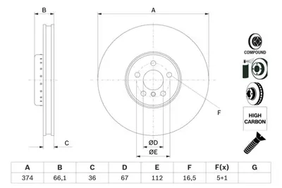 BOSCH 0 986 479 F60 Fren Aynası 34116875283