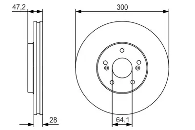 BOSCH 0 986 479 R47 Fren Dıskı 45251SOX000