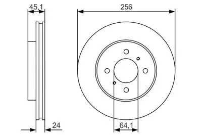 BOSCH 0 986 479 R51 Fren Dısk Mıtsubıshı Lancer Colt Mr449771 Df4498 MR449771