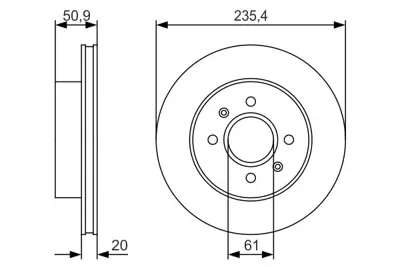 BOSCH 0 986 479 R52 Fren Dıskı On Havalı Logan 1,5 Solenzo 1,4 / 1,9d 