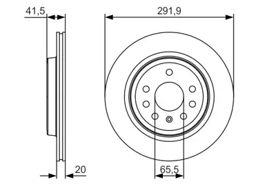 BOSCH 0 986 479 S27 Arka Fren Dıskı Havalı Vectra C - Sıgnum / Saab 9,3 46836490 9191336 93171778