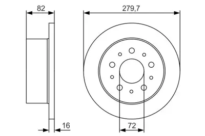 BOSCH 0 986 479 S73 Arka Fren Dısk Aynası Boxer Jumper Ducato (Tum Modeller) 14q (15 Jant) 1.9 2.0 Hdı 2.2 Hdı 2.5duz 2. 4249L0 K1341046080