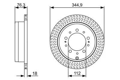 BOSCH 0 986 479 V83 Fren Dıskı Sequoıa  Tundra Sequoıa 5.7  Sequoıa 5.7 4x4  Sequoıa 5.7 Ffv 4x4  Tundra 5.7 4x4 424310C011