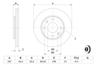 BOSCH 0 986 479 W62 Fren Dıskı 424694