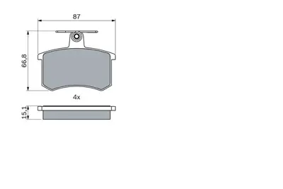 BOSCH 0 986 494 059 Fren Balatası 100  100 Avant  100 Avant Quattro  100 Quattro  200  200 Avant Quattro  200 Quattro  5 859698151 9945629