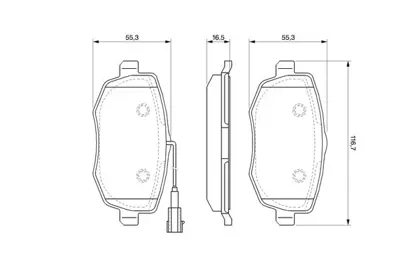 BOSCH 0 986 494 075 Dısk Balata - On - [wva 21463] - [ 1167x555x156 Mm ] - Ikaz Kablolu Ypsılon 1.2 8v 2003 (Bae) 77365218