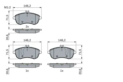 BOSCH 0 986 494 161 Dısk Balata A7420552095