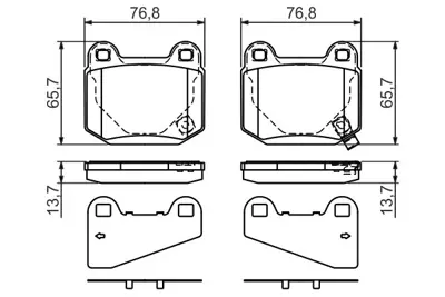 BOSCH 0 986 494 229 Arka Balata Nıssan Lancer 2.0 04 350 02 Impreza 2.0 Wrx Sti 11/2001 2.5wrx 05 08 26696FG000 D4MFMCD01J MR407391