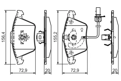 BOSCH 0 986 494 271 Fren Balatası Ön Vectra C 02> 2.8 V6 / A4 04>08 A6 04> A8 03> / Exeo 09> / Focus / Mazda 3 03> / 9-3 / S40 Iı 04> V40 12> V50 04> C30 06>12 C70 Iı 06> 2.0 3.0 8E0698151G 8E0698151L MN116929