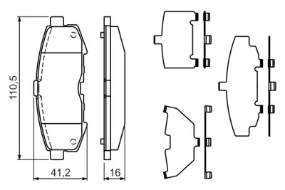 BOSCH 0 986 494 319 Arka Balata Mazda Mpv Iı 2.0 99-02 2.3 02-06 2.5 V6 99-02 LEY52648ZA