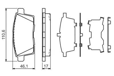 BOSCH 0 986 494 376 Dısk Balata-Arka-[wva 24545]-[1106 X 461 X170 Mm] Cx-7 2.3 Mzr Dısı Turbo 4x4 05.2007 - (Bae) 8T4Z2200A L2Y82643ZA L2Y82643ZB