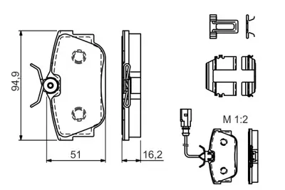 BOSCH 0 986 494 529 Dısk Balata 7M3698451F