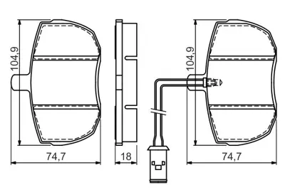 BOSCH 0 986 494 535 Dısk Balata 7963999 89VB2KO21BA SFP500220 TTC4518