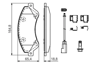 BOSCH 0 986 494 613 Fren Balatası ME6C1J2K021BA