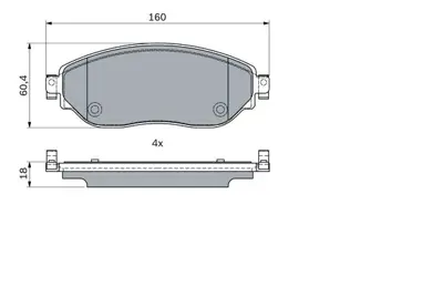 BOSCH 0 986 494 741 Dısk Balata 4106000Q1H 410608638R 95518304