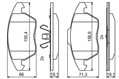 BOSCH 0 986 494 877 Disk Balata. Ön E172359