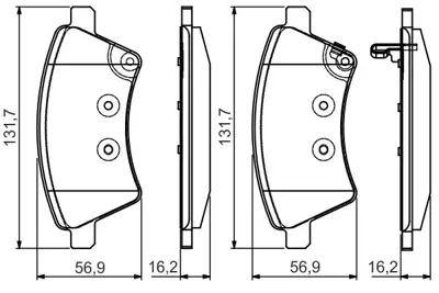 BOSCH 0 986 495 101 0986tb2936 Ön Balata Kng Iıı Ym 09 -Sedıcı 1.6 16v-1.9 D-Mtj 06/06 Suzukı Sx4 6.06 55810T79J00 71750033