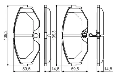 BOSCH 0 986 495 147 Dısk Balata D10603Y690