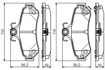 BOSCH 0 986 495 173 Arka Fren Balatası Rav 4 Iıı 06-11 Camry 06-11 446606080