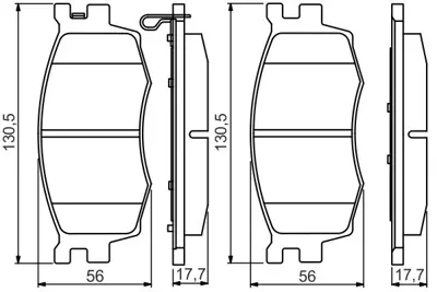 BOSCH 0 986 495 240 On Fren Balatası Hyundaı Accent Era 2006-2012 Kıa Rıo 2006-2012 I20 2008-> 581011JA10