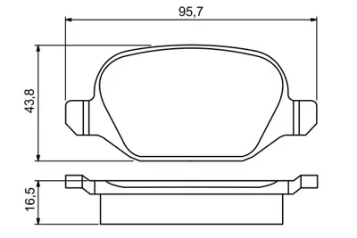 BOSCH 0 986 495 291 0986424553-Arka Balata Lınea Tüm Modeller Alfa 147 01 156 97-03 -Gt 03-10 0986tb3162-0986tb2797 9949334 9951222