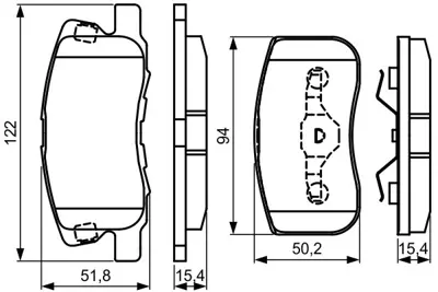 BOSCH 0 986 495 313 Fren Balatası Colt  Colt Plus Colt 1.3ı  Colt 1.3ı 4wd  Colt 1.5 I  Colt 1.5ı Turbo  Colt Plus 1.5 I MN116151