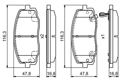 BOSCH 0 986 495 377 Dısk Balata Kıa Pıcanto 1.1 2004   Gdb3369 0986494064 581010XA10