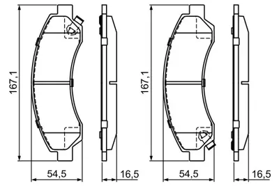 BOSCH 0 986 495 391 Fren Balatası Hover Cuv  Safe Hover Cuv 2.4 I  Safe 2.2 I 4wd 