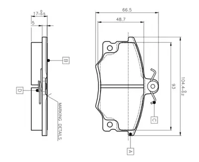 BOSCH 0 986 TB2 006 On Fren Balatası Tempra Tıpo Uno Punto 1.4 / 1.6 / 1.8 / 2.0 795121 9947482