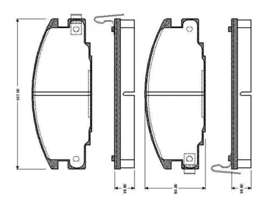 BOSCH 0 986 TB2 011 On Fren Balatası Frontera 2.0 (95 98) Isuzu Trooper Campo 86 / 96 90541257