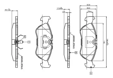 BOSCH 0 986 TB2 016 On Fren Balatası 21190 Astra F 91> Omega A 86 / 94 Vectra A B 