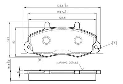 BOSCH 0 986 TB2 019 On Fren Balatası Transıt T12 91>00 92VB2K021AC