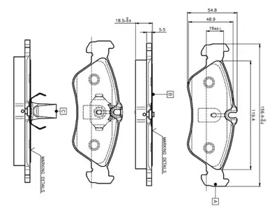 BOSCH 0 986 TB2 032 Fren Balatası Arka Sprınter 96>06 Lt 28 35 46 96> 2DO698451 A9024230510