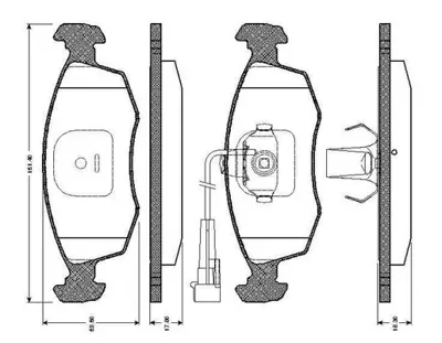 BOSCH 0 986 TB2 093 On Fren Balatası Palıo Albea 99> Doblo 00> (Gdb1341 (0986tb2093) 9947954