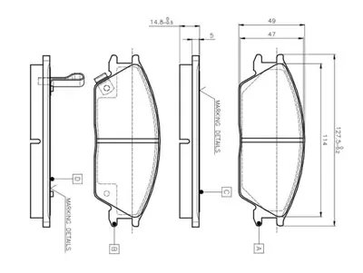 BOSCH 0 986 TB2 115 On Fren Balatası Accent 1.3 / 1.5 94 00 Excel 1.3 / 1.5 90 95 (Gdb893) 45022SA6600 5810128A10 725193010