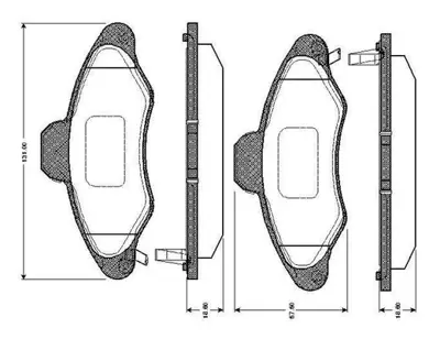 BOSCH 0 986 TB2 185 On Fren Balatası Escort 90>00 Orıon 1.3 / 1.4 / 1.6 90>93 97AG2K021BA