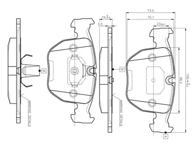 BOSCH 0 986 TB2 292 Fren Balatası On Bmw E39 E38  X3 E83  X5 E53 34116761252