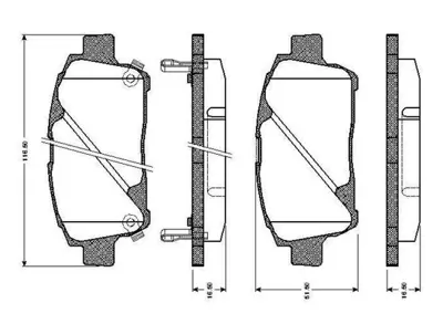 BOSCH 0 986 TB2 367 On Fren Balatası Toyota Yarıs 2002-2006 Corolla Verso Vvt-I 2001-> 446552120