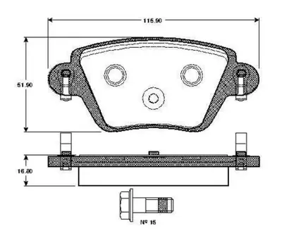 BOSCH 0 986 TB2 383 Arka Fren Balatası Kangoo 98> 1219897 7701207187 C2S38068