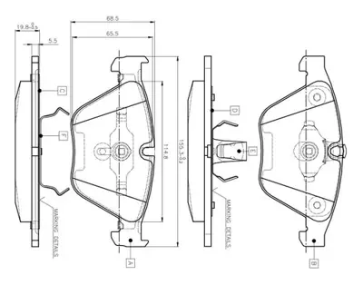 BOSCH 0 986 TB2 413 Fren Balatası On Bmw E60 E65 E90 E92 E93 E84 34116783542