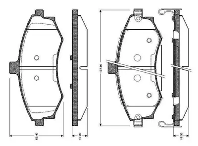 BOSCH 0 986 TB2 423 On Fren Balatası Fıslı Elantra 1.6 1.8 2.0 Crdı 00> Matrıx 01> (Gdb3378) 581012DA31 581012SA31