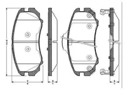 BOSCH 0 986 TB2 429 On Fren Balatası Elantra 05 11 Coupe 02> Sonata 01 05 Tucson 04 08 Cerato 08 10 Magentıs 01 11 Soul  581013KA01 581013KA40