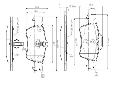 BOSCH 0 986 TB2 451 Fren Balatası Arka W203 04>07 S203 04>07 C209 06>09 A209 04>05 C219 04>10 C218 11>17 W211 03>08 A0054209420