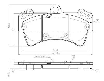 BOSCH 0 986 TB2 455 On Fren Balatası Touoreg 10 / 02> Cayenne 02> Q7 06> 18 Inc 7L0698151J 7L6698151D 95535193914