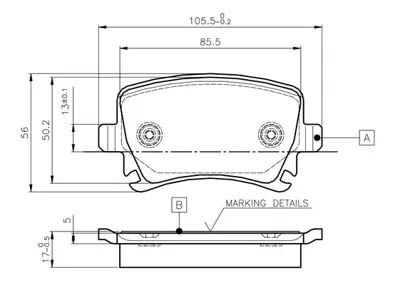 BOSCH 0 986 TB2 458 Arka Fren Balatası A3 Tum Modeller 05 / 03> A4 Passat 1.6fsı / 1.9tdı / 2.0tdı 95>16 (Gdb1622 Gdb155 3C0698451F 4F0698451D 8E0698451M